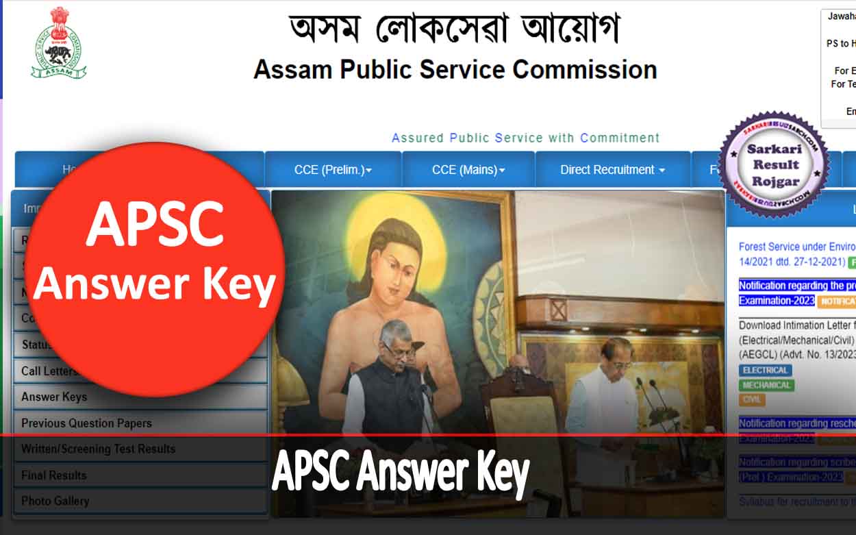 APSC CCE Answer Key 2024