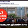 NVS Non Teaching Online Application form 2024